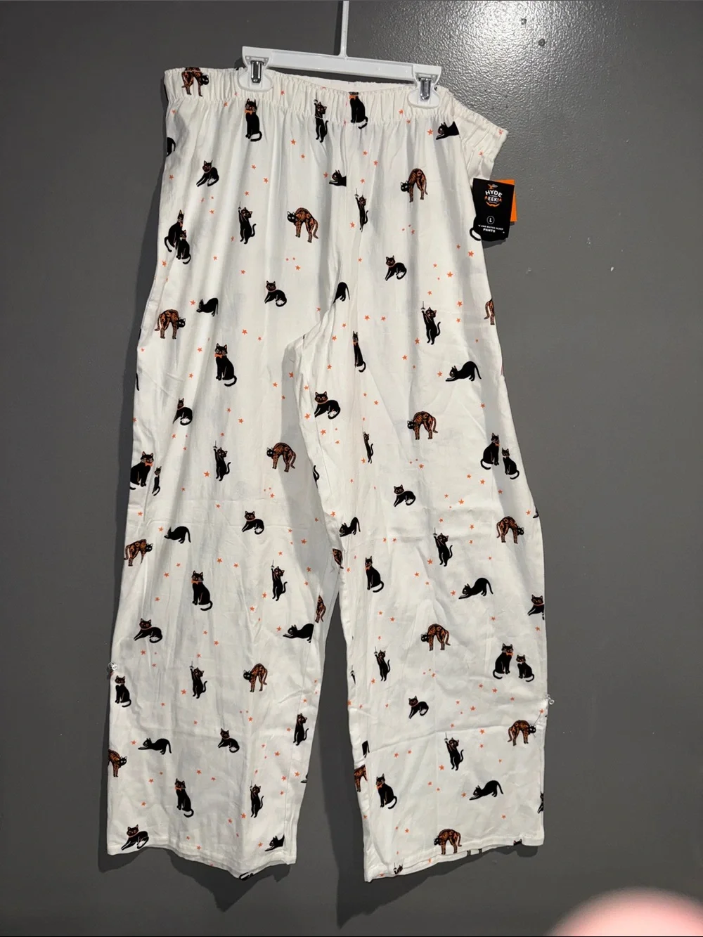 Women's White Cat-Print Pajama Pants - Soft Lounge Sleepwear